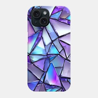 Blue, Purple And Pink Shattered Glass Phone Case