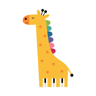 Giraffe Piano T-Shirt