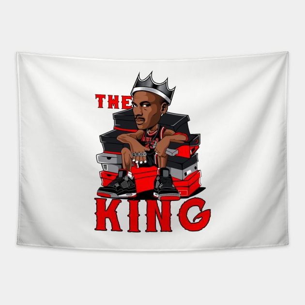 King Michael Jordan 23 Basketball Tapestry by cInox