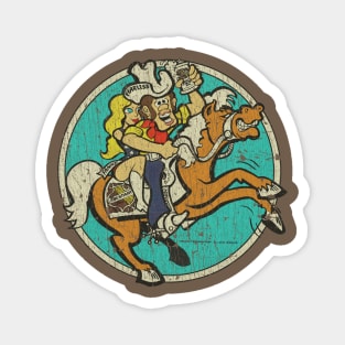Falstaff Beer Fearless & Fannie Rodeo Rider 1974 Magnet