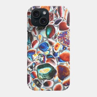 Trippy pebbles on a cold beach: psychedelic edit of abstract nature photography Phone Case