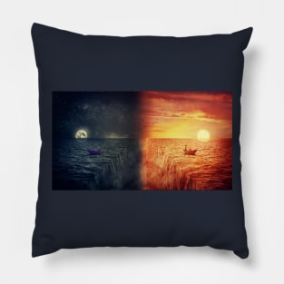 Two Worlds Collide Pillow