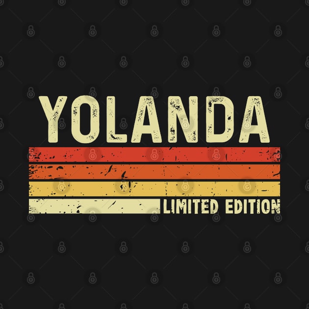 Yolanda Name Vintage Retro Limited Edition Gift by CoolDesignsDz