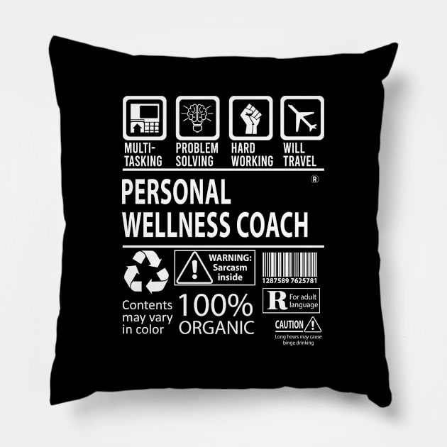 Personal Wellness Coach - Multitasking Pillow by beardaily.4ig