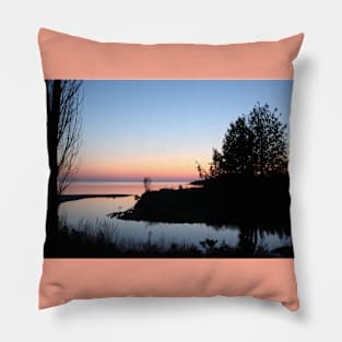 Sunset Blue Pink Orange No.1 Pillow