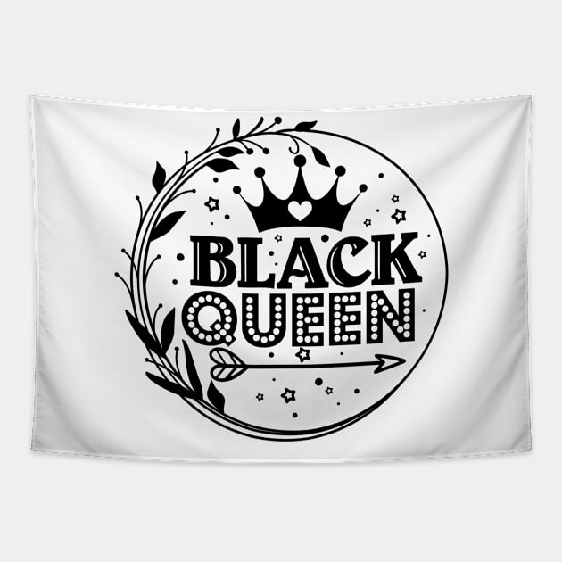 Black Queen Tapestry by VenusDanielle Designs