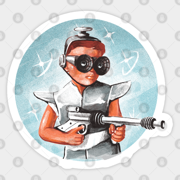 space laser gun - Space - Sticker