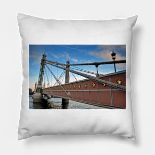 Albert Bridge Chelsea and Battersea London UK Pillow