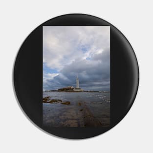 St Mary's Island reflections - Portrait Pin