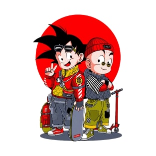 JAPANESE FLAG SAIYAN SKATER BOY T-Shirt