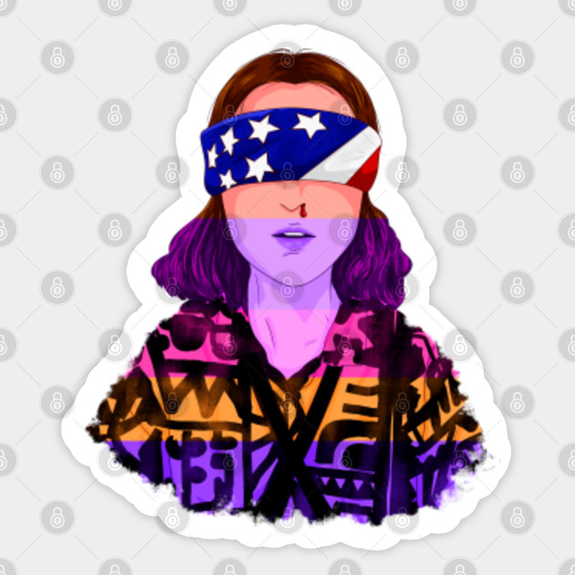 Eleven In Anime Style Stranger Things Sticker Teepublic