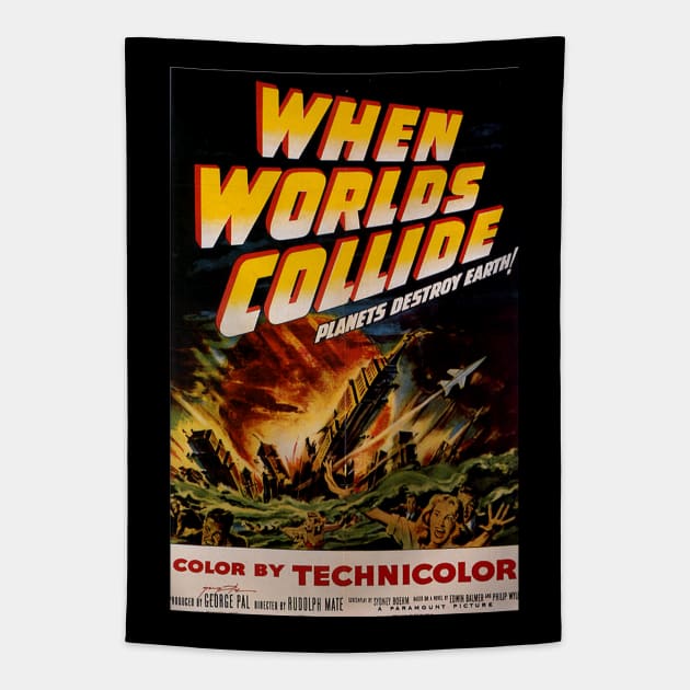 Classic Science Fiction Movie Poster - When Worlds Collide Tapestry by Starbase79