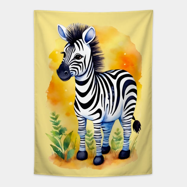 Cute Zebra Kids Tapestry by craftydesigns