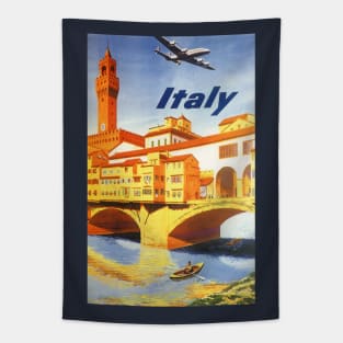 Vintage Travel Poster, Florence, Italy Tapestry