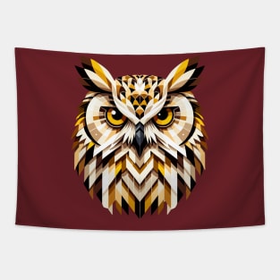 Abstract Geometric Owl - Color Design Tapestry