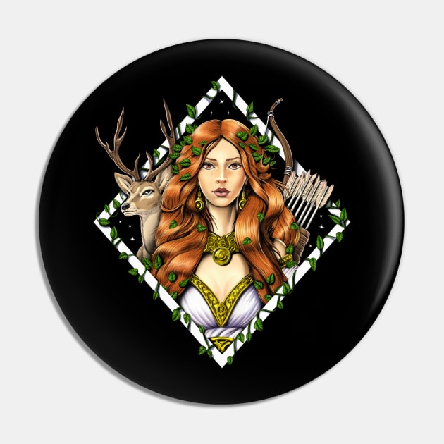 Greek Goddess Artemis Pin by underheaven