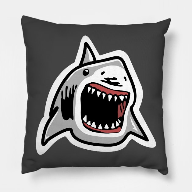 Shark Frenzy Pillow by GR8DZINE