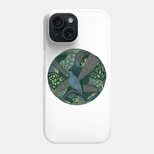 Mellow Cool Circle of The Northern Cardinal Phone Case by kenallouis