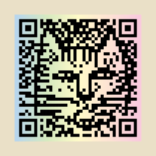 QR Code kitty in black on pastel colors, scan me T-Shirt