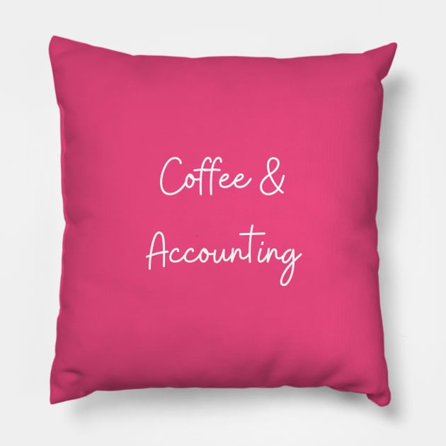 Coffee & Accounting Pillow by CuchiCuchi