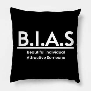 BIAS Meaning Word Art Design Pillow