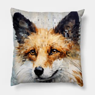 Fox Animal Art Decor Paint Mosaic Pillow