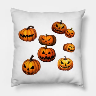 Pumpkins Halloween stikers Pillow