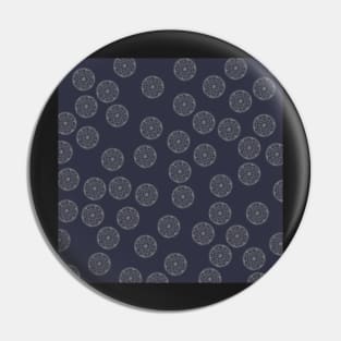 Mandala Pattern in Indigo Pin