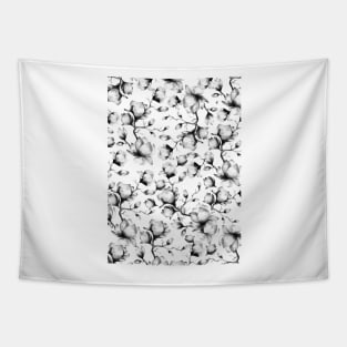 Flower pattern (black and white) Tapestry