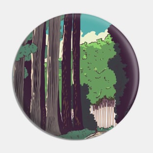 Japanese Woodland path Pin