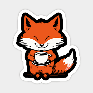 Brewed Obsession: Caffeine Addict Fox Magnet