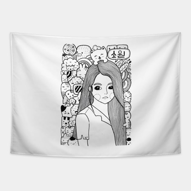 Sowon Gfriend Tapestry by Koala_Shop