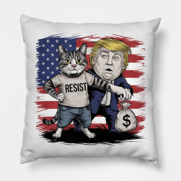 Cats Against Trump Pillow by SimpliPrinter