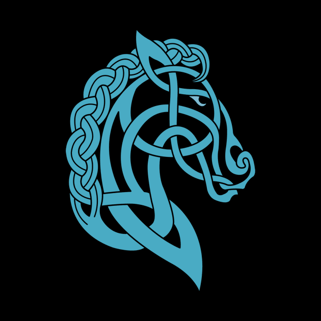 Celtic Horse Blue by Daniel Ranger
