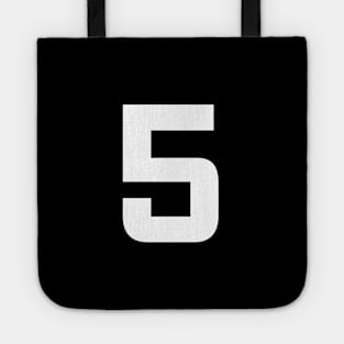 Number Five - 5 - Any Color - Team Sports Numbered Uniform Jersey - Birthday Gift Tote