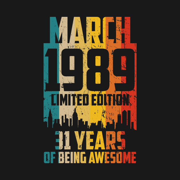 march 1989 Limited Edition 31 Years by mo designs 95