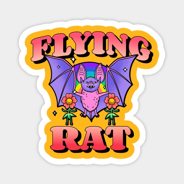 Flying Rat Magnet by nightDwight