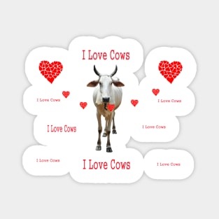 I Love Cows - Cow Speaks Magnet