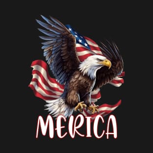 Eagle American Flag USA Flag 4th of july Merica T-Shirt