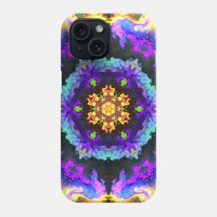 Psychedelic Hippie Flower Purple Yellow and Blue Phone Case