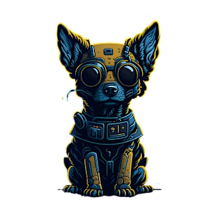 Kawaii Cartoon Sci Fi Chihuahua Dog Design T-Shirt