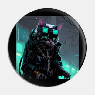 Cyberpunk Cat Pin