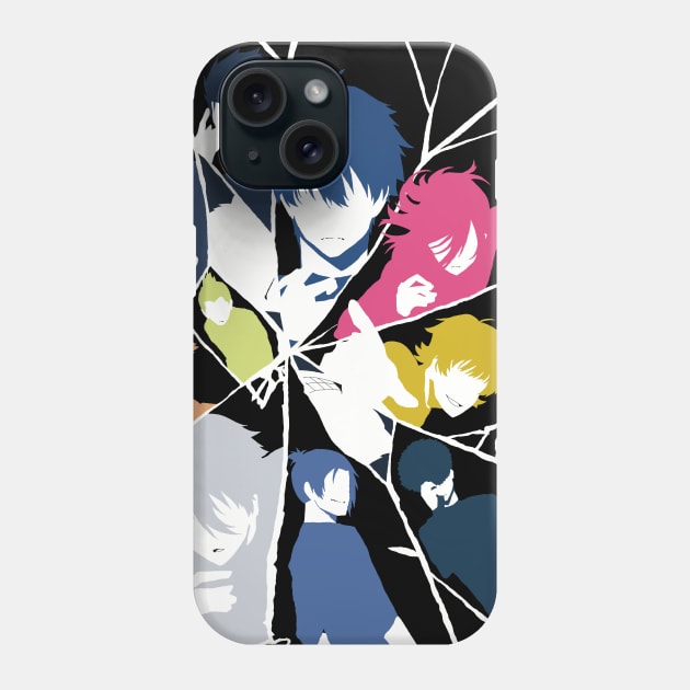 Blue lock all main characters in minimalist and aesthetic vector art design Phone Case by Animangapoi