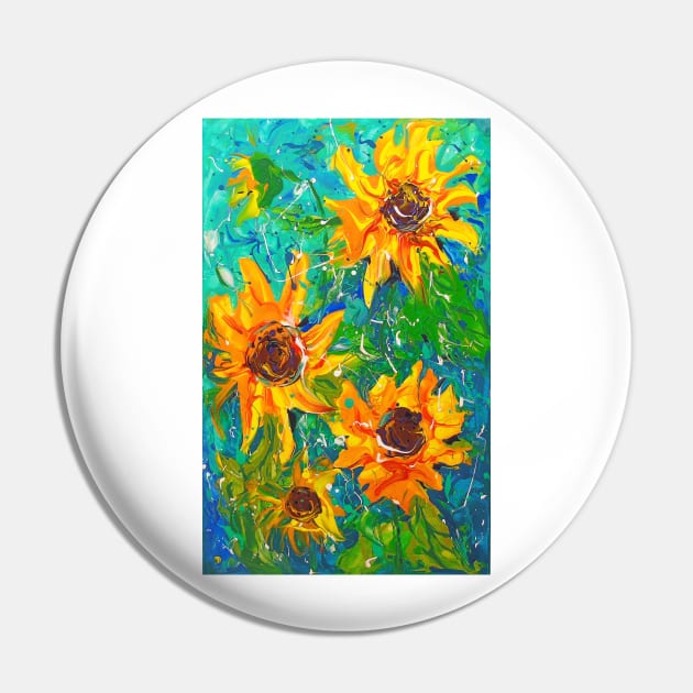 Sunflowers Pin by OLHADARCHUKART