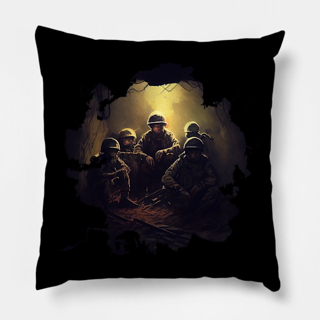 soldiers ,Bunker Pillow by Pixy Official