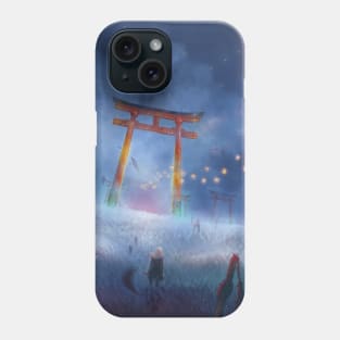 Graveyard at night Phone Case