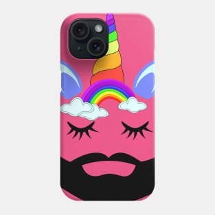 Unicorn with beard Phone Case