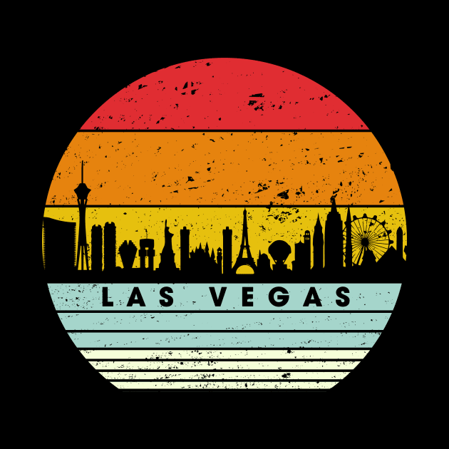 Las Vegas Shirt Vintage Las Vegas Souvenir USA Skyline by Nikkyta