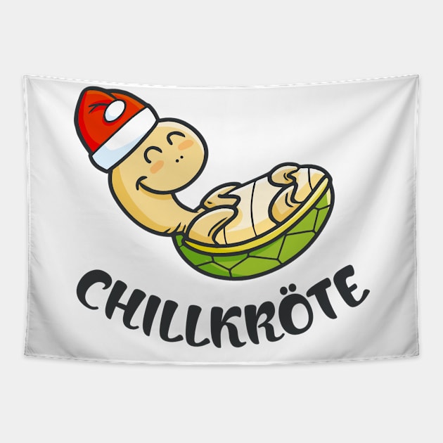 Chillköte witzige Schildkröte Weihnachten Geschenk Tapestry by Foxxy Merch