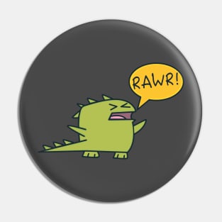 Kawaii Dinosaur is mad Pin